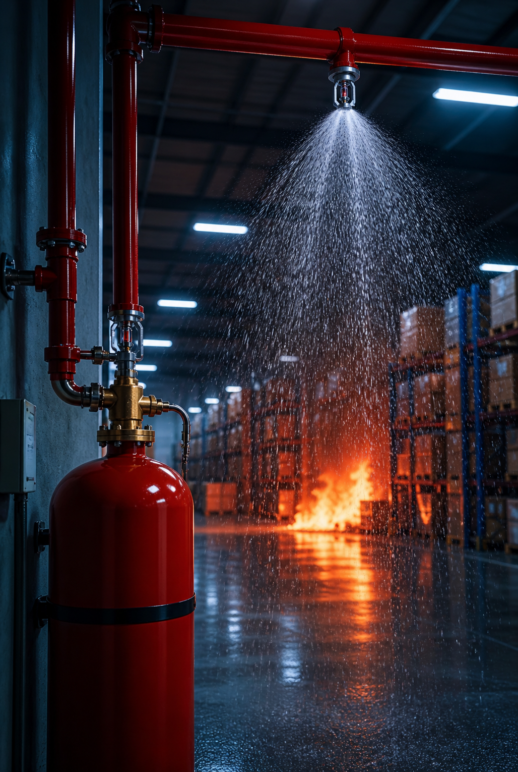 Sistema de sprinkler para combate a incêndio