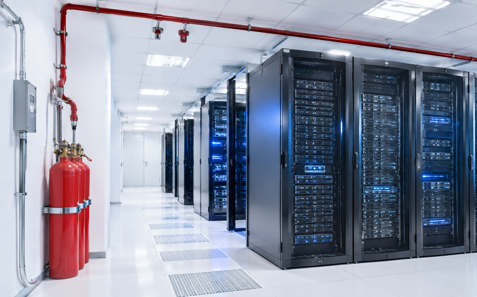Data center protegido por sistema FM 200