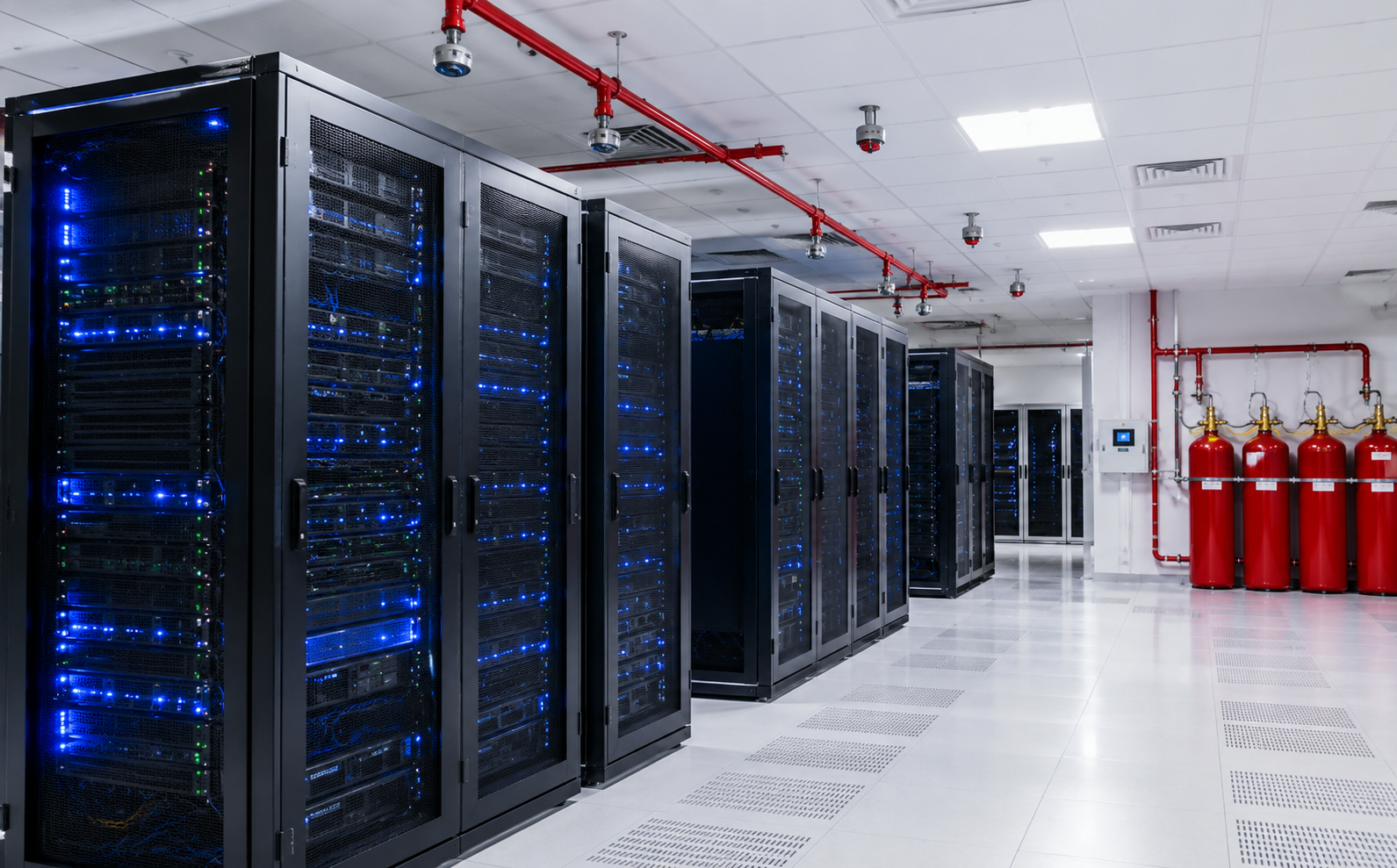 Infraestrutura de funcionamento contínuo com sistema FM 200