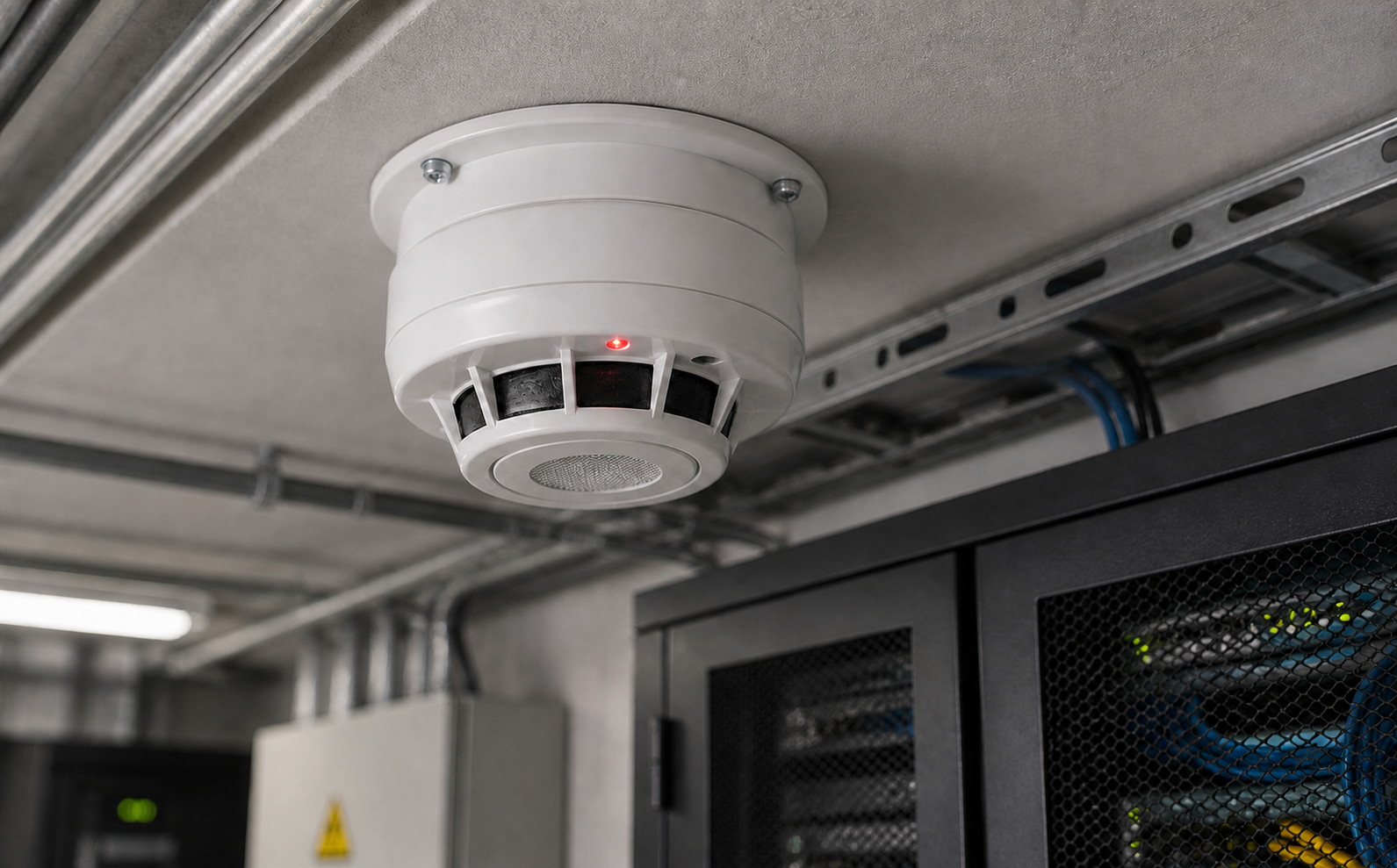 Detector termovelocimétrico M10M instalado em ambiente técnico